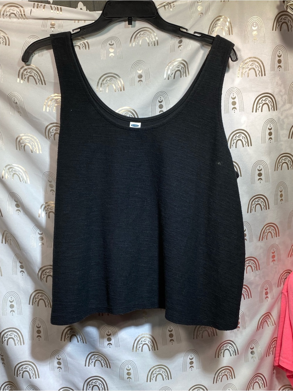 Old Navy Black Scoop Neck Ribbed Tank